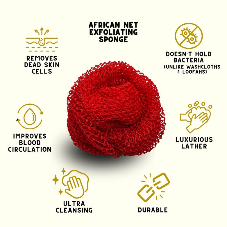 African Net Exfoliating Bath Sponge
