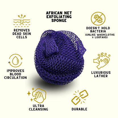 African Net Exfoliating Bath Sponge