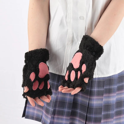CozyCat Claw Paw Plush Mittens