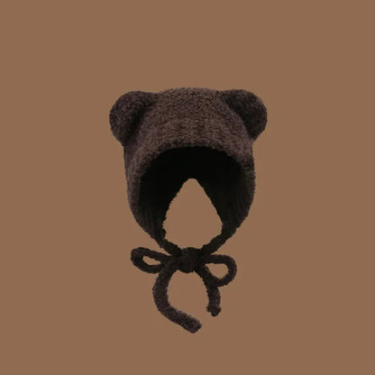 CozyLamb Winter Lace-Up Knitted Beanie