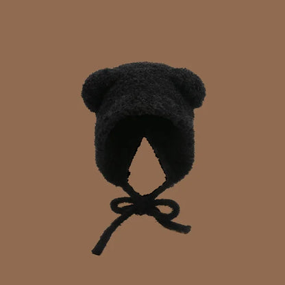 CozyLamb Winter Lace-Up Knitted Beanie