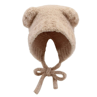 CozyLamb Winter Lace-Up Knitted Beanie